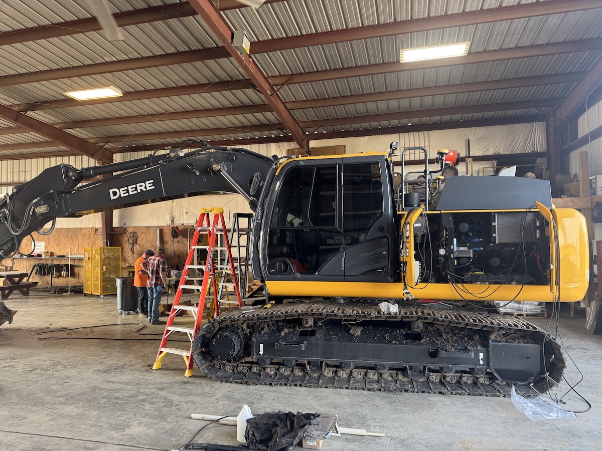 Topcon positioning systems on heavy equipment near Marked Tree, AR