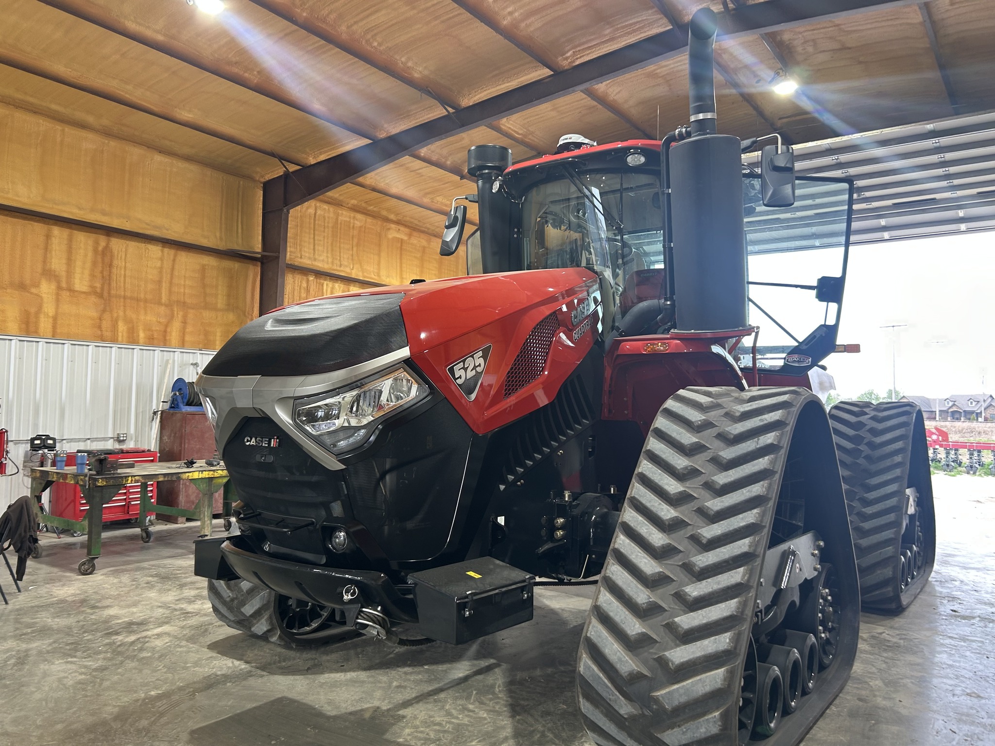 Land leveling GPS equipment staged for field work in Poinsett County, AR