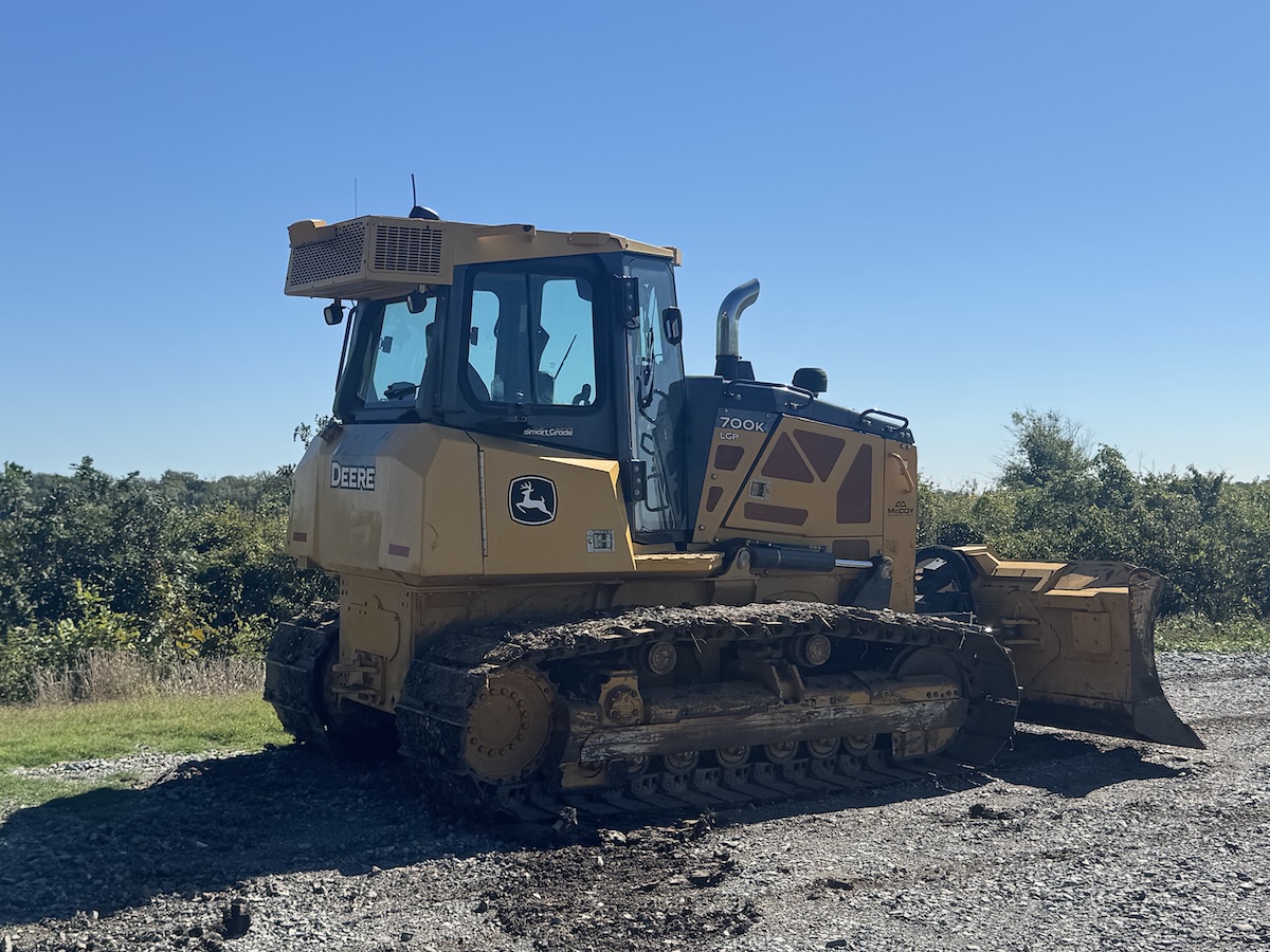 Topcon GPS and dirt pan equipment at Dirt Pan Depot, Marked Tree, AR
