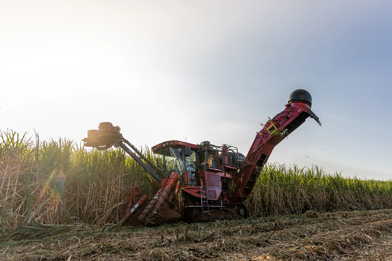 Topcon X25 AGI-4 GPS on sugarcane harvest equipment